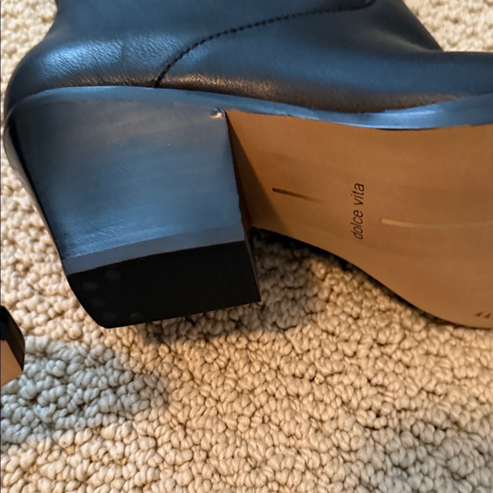 Dolce Vita Black Leather Heeled Boots